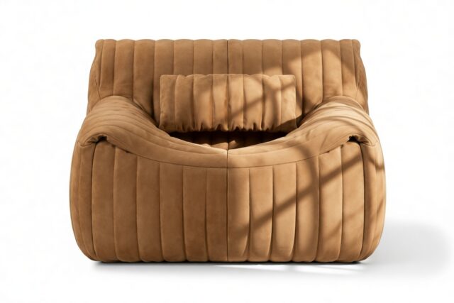 The Sandra – Camel Premium Leather, Lounge Chair