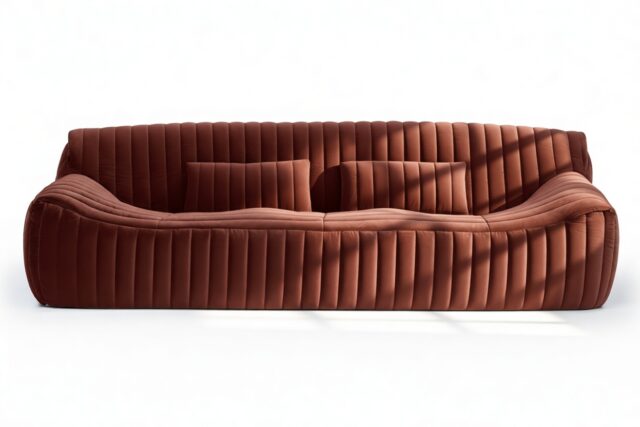 The Sandra – Burgundy Luxe Velvet, Three Seater Sofa