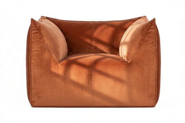 The Bambole – Apricot Velvet, Lounge Chair