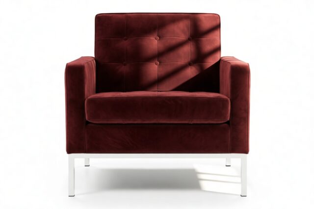 The Florence – Burgundy Luxe Velvet, Lounge Chair