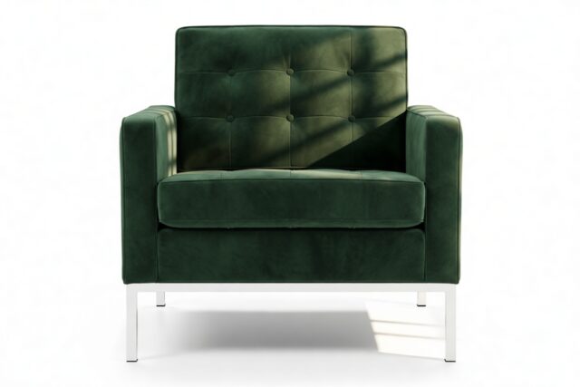The Florence – Emerald Green Velvet, Lounge Chair