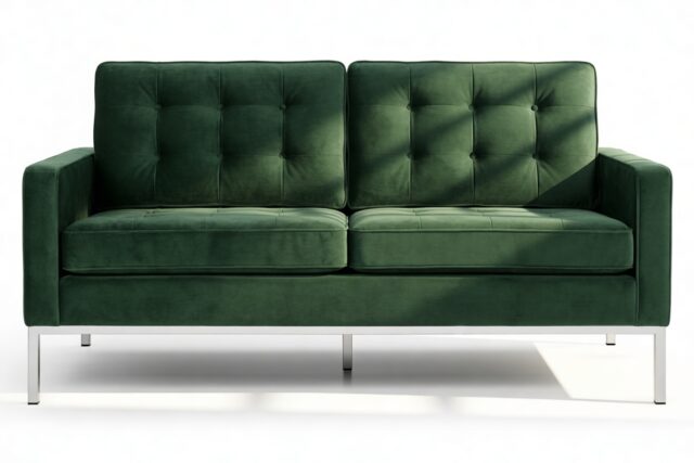 The Florence – Emerald Green Velvet, Two Seater