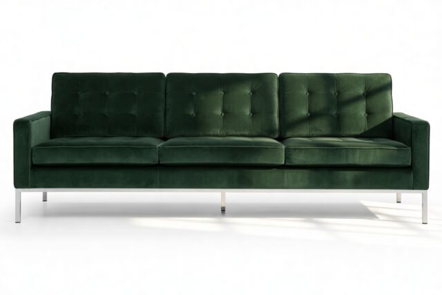 The Florence – Emerald Green Velvet, Three Seater