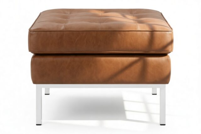 The Florence – Tan Premium Leather, Ottoman