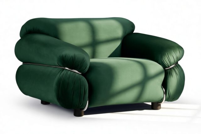 The Sesann – Deep Pine Velvet, Lounge Chair