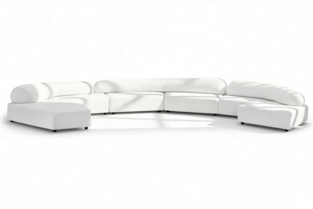 The On the Rocks – Dove Textured Chenille, U Shape