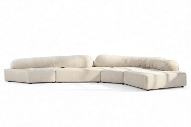 The On the Rocks – Dove Textured Chenille, Corner Sectional (Right)