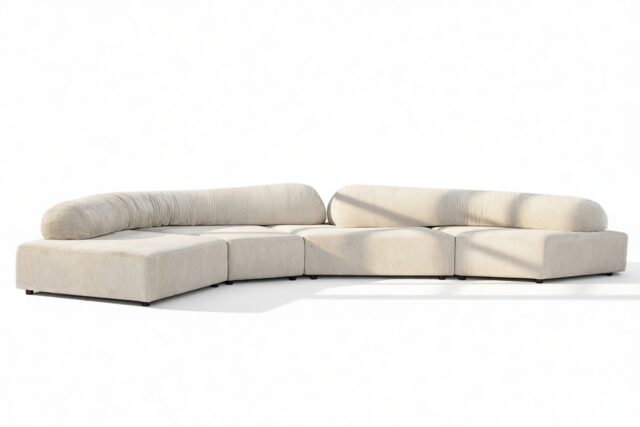 The On the Rocks – Dove Textured Chenille, Corner Sectional (Left)