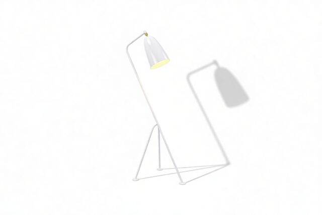 The Grasshopper – White, Floor Lamp