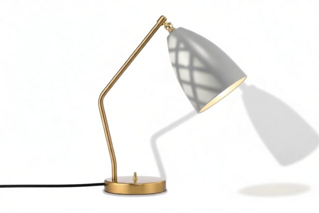 The Grasshopper – Gray, Table Lamp
