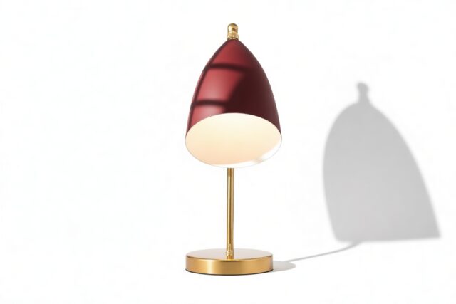 The Grasshopper – Burgundy, Table Lamp