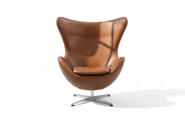The Jacobsen – Tan Premium Leather, Lounge Chair