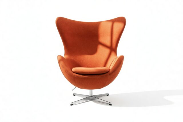 The Jacobsen – Burnt Orange Wool, Lounge Chair
