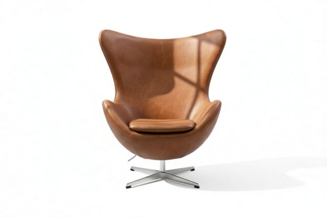 The Jacobsen – Chestnut Vegan Leather, Lounge Chair