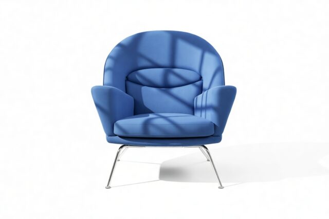 The Trondheim – Indigo Blue Wool, Lounge Chair