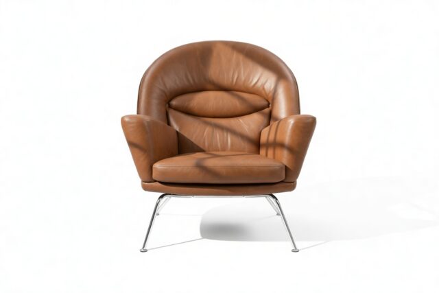 The Trondheim – Tan Premium Leather, Lounge Chair
