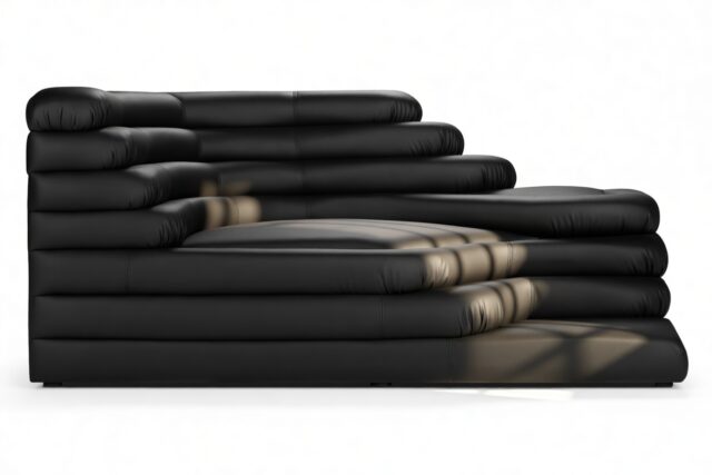 The Terrazza – Black Vegan Leather, Left Arm