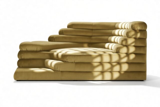 The Terrazza – Olive Gold Velvet, Right Arm