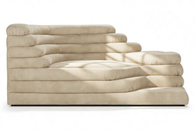 The Terrazza – Eggshell Vegan Suede, Left Arm