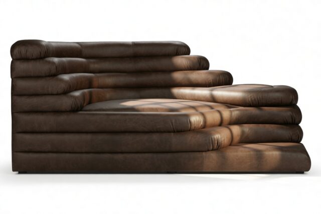 The Terrazza – Distressed Brown Vegan Leather, Left Arm