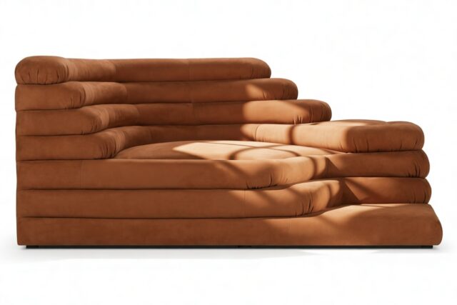 The Terrazza – Burnt Orange Vegan Suede, Left Arm