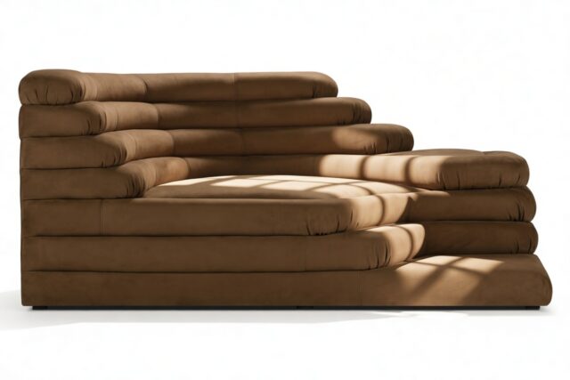 The Terrazza – Brown Vegan Suede, Left Arm