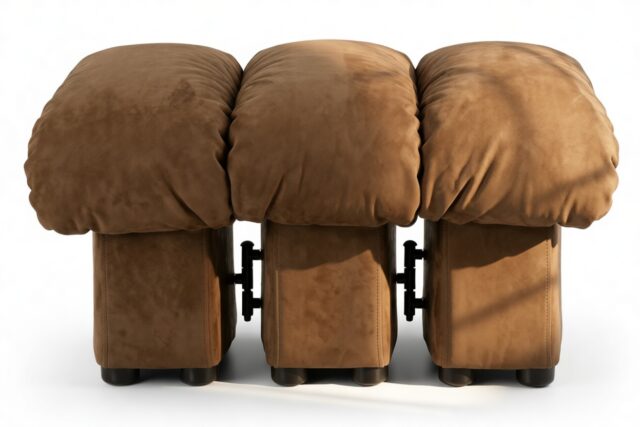 The DS 600 – Brown Vegan Suede, Ottoman