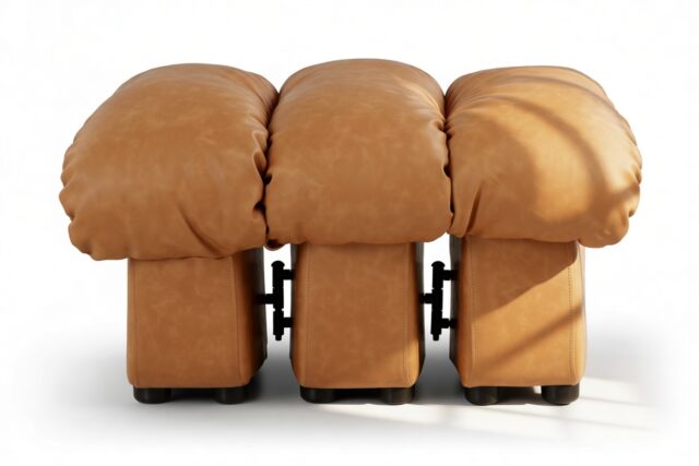 The DS 600 – Tan Vegan Leather, Ottoman