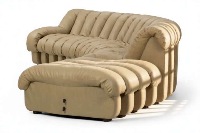 The DS 600 – Beige Vegan Leather, Sectional, Combination 1, Left Arm