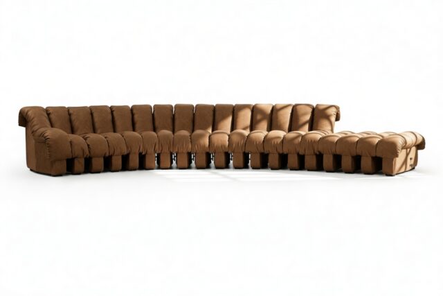 The DS 600 – Brown Vegan Suede, Sectional, Combination 1, Left Arm