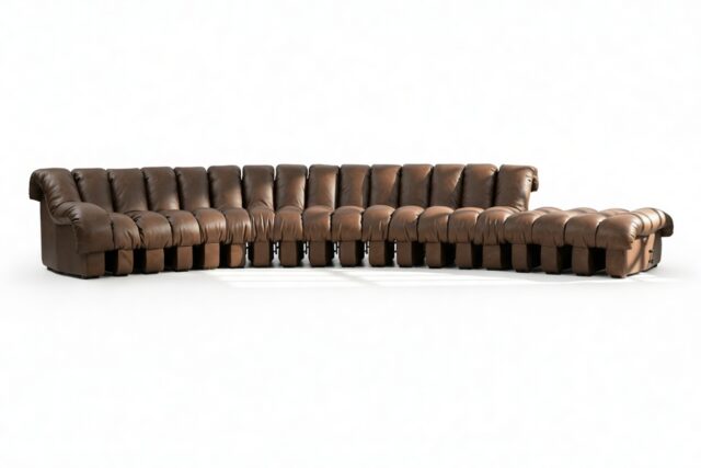 The DS 600 – Distressed Brown Vegan Leather, Sectional, Combination 1, Left Arm