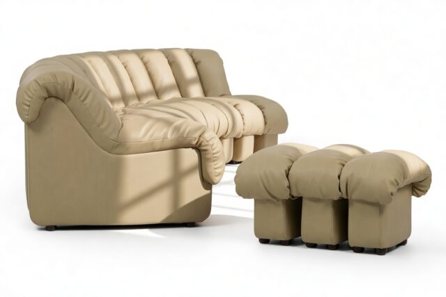 The DS 600 – Beige Vegan Leather, Sectional, Combination 2, Left Arm