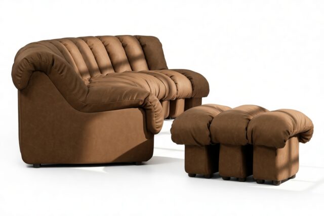 The DS 600 – Brown Vegan Suede, Sectional, Combination 2, Left Arm