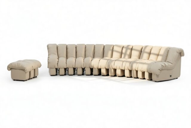 The DS 600 – Cream Vegan Leather, Sectional, Combination 2, Left Arm