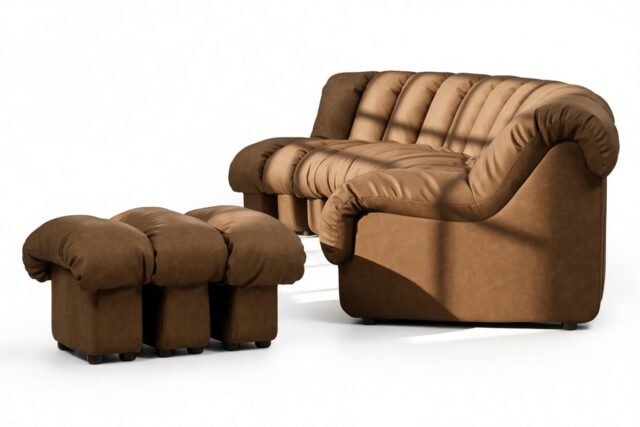 The DS 600 – Brown Vegan Suede, Sectional, Combination 2, Right Arm