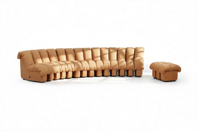 The DS 600 – Tan Vegan Leather, Sectional, Combination 2, Right Arm