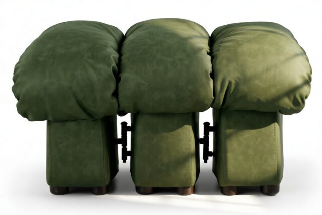 The DS 600 – Tarragon Vegan Suede, Ottoman