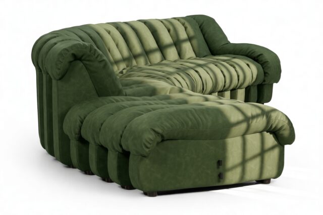 The DS 600 – Tarragon Vegan Suede, Sectional, Combination 1, Right Arm