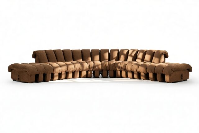 The DS 600 – Brown Vegan Suede, Large Open End Sofa