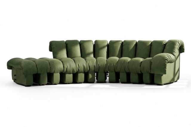 The DS 600 – Tarragon Vegan Suede, Small Open End Sofa, Left