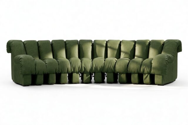 The DS 600 – Tarragon Vegan Suede, Three Seater Sofa