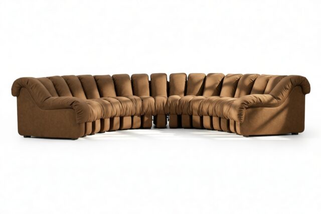 The DS 600 – Brown Vegan Suede, Sectional, U Shape
