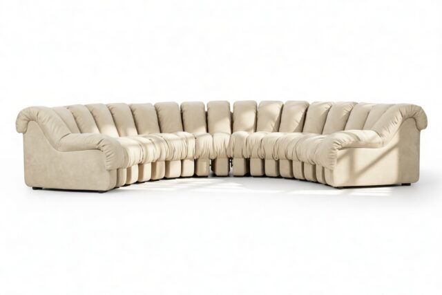 The DS 600 – Eggshell Vegan Suede, Sectional, U Shape