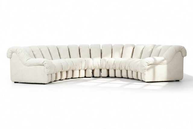 The DS 600 – White Boucle, Sectional, U Shape