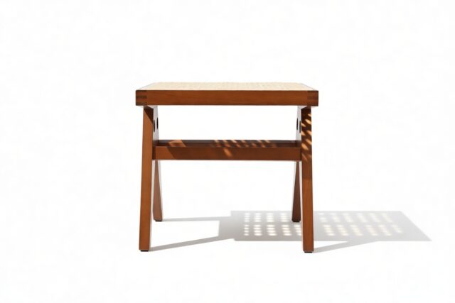 The Jeanneret Low Stool – Walnut, Stool