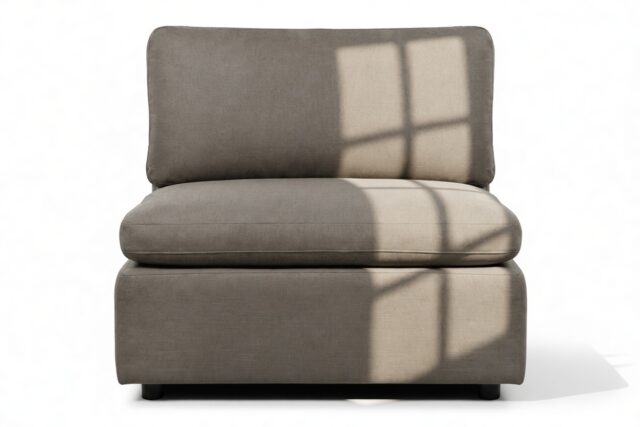 The Ciel – Coffee Brushed Weave, Armless Module