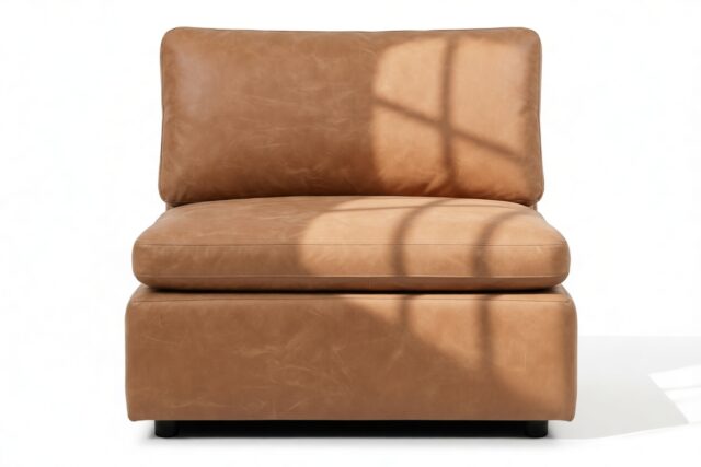 The Ciel – Tan Vegan Leather, Armless Module