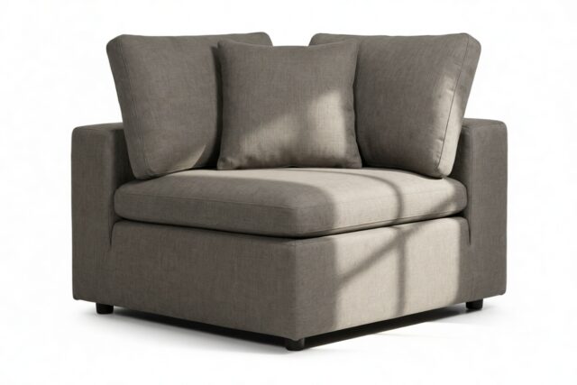 The Ciel – Coffee Brushed Weave, Corner Module