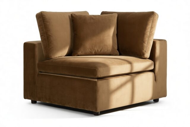 The Ciel – Old Gold Velvet, Corner Module