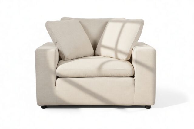 The Ciel – Beige Linen, Lounge Chair